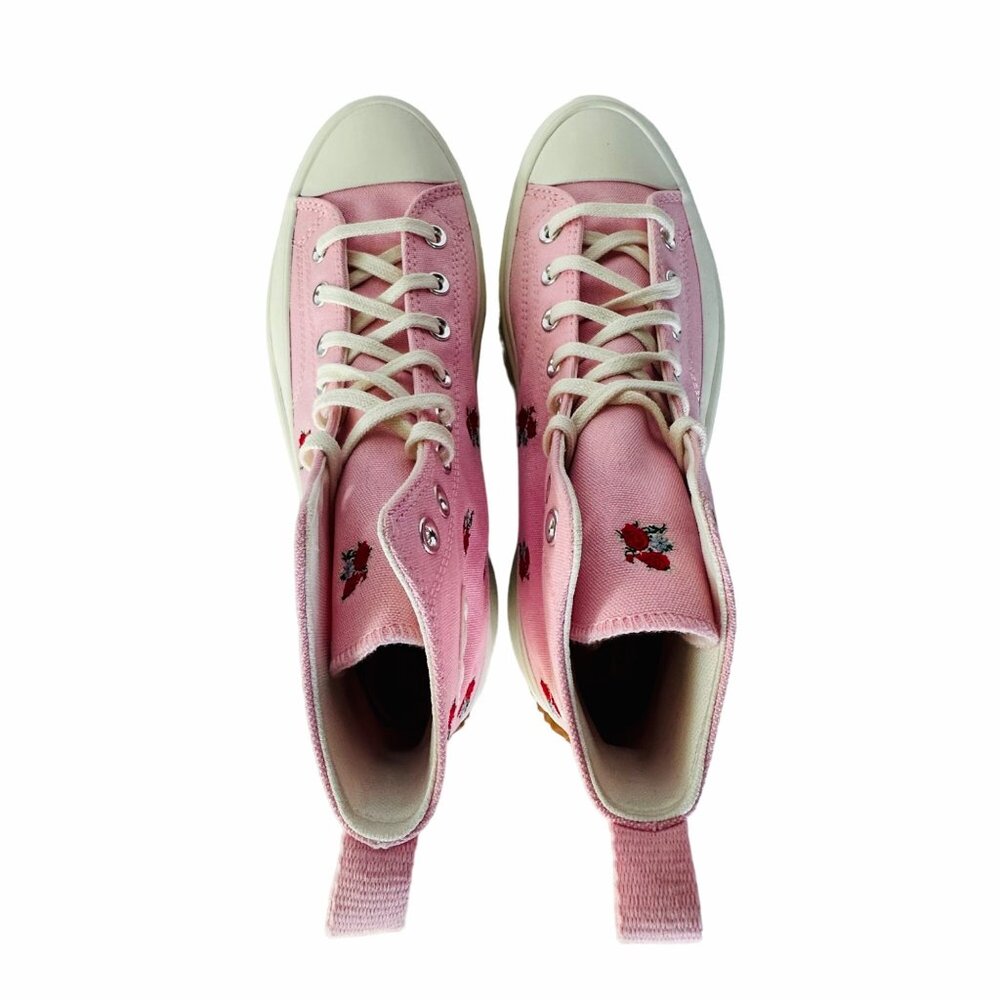 ✨Converse Run Star Hike Platform Hi Sz 9.5 Men Shoes Sneakers Pink Roses A05192C - Picture 5 of 11